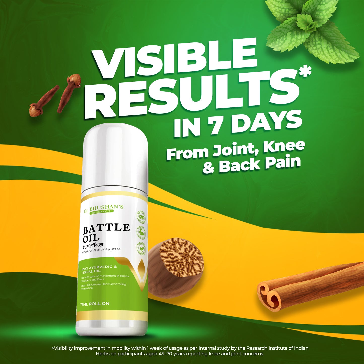 Battle Oil for Joint Pain - 75 ML
