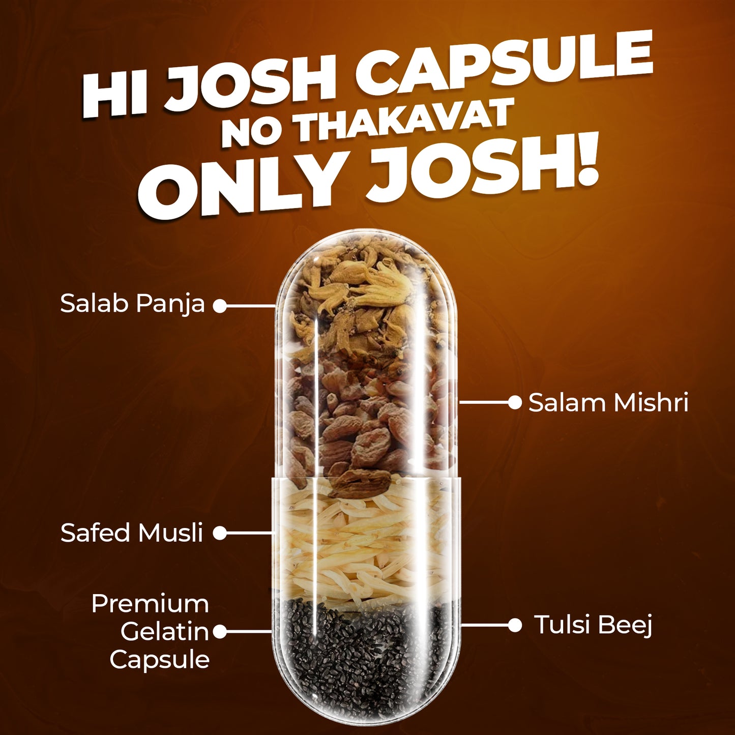 Hi Josh Capsules for Strength & Stamina - 30 Capsules