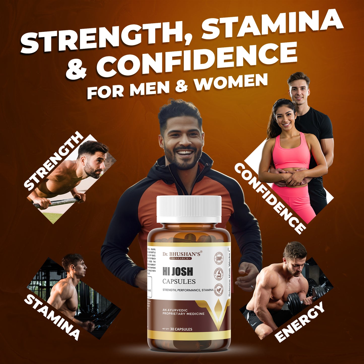 Hi Josh Capsules for Strength & Stamina - 30 Capsules