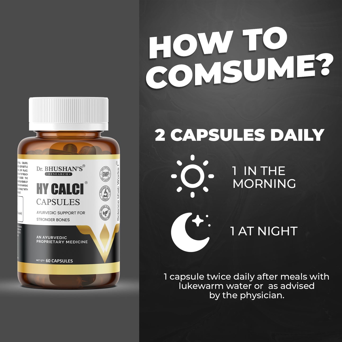 Hycalci Capsules for Strong Bones - 60 Capsules