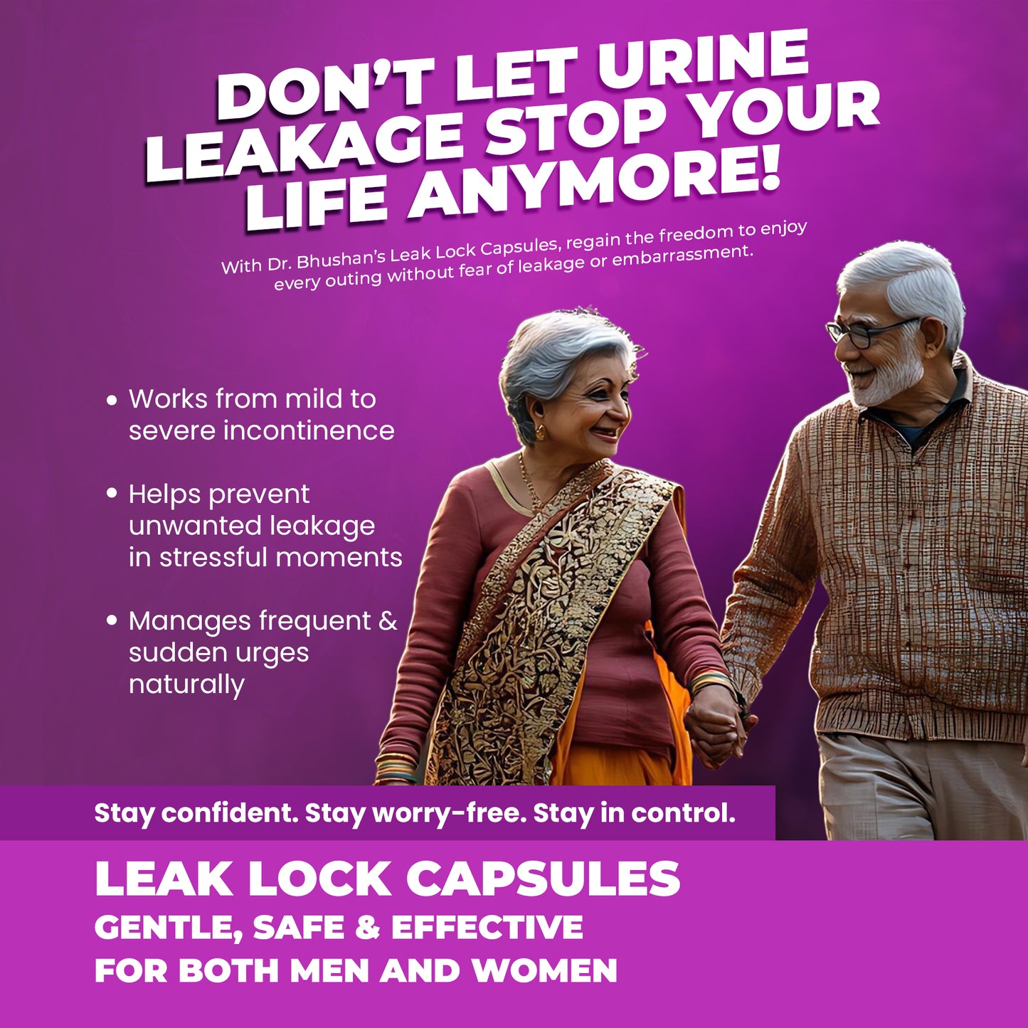 Leaklock Capsules for Bladder Control - 60 Capsules