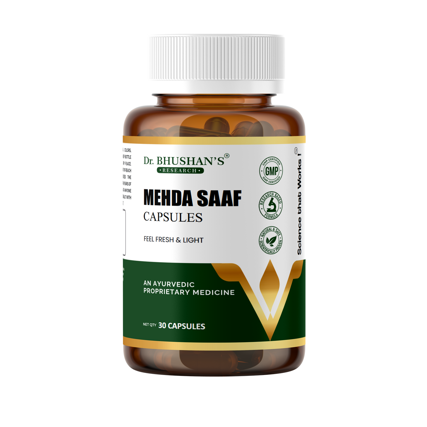 Mehda Saaf Capsules for Constipation & Digestion - 30 Capsules