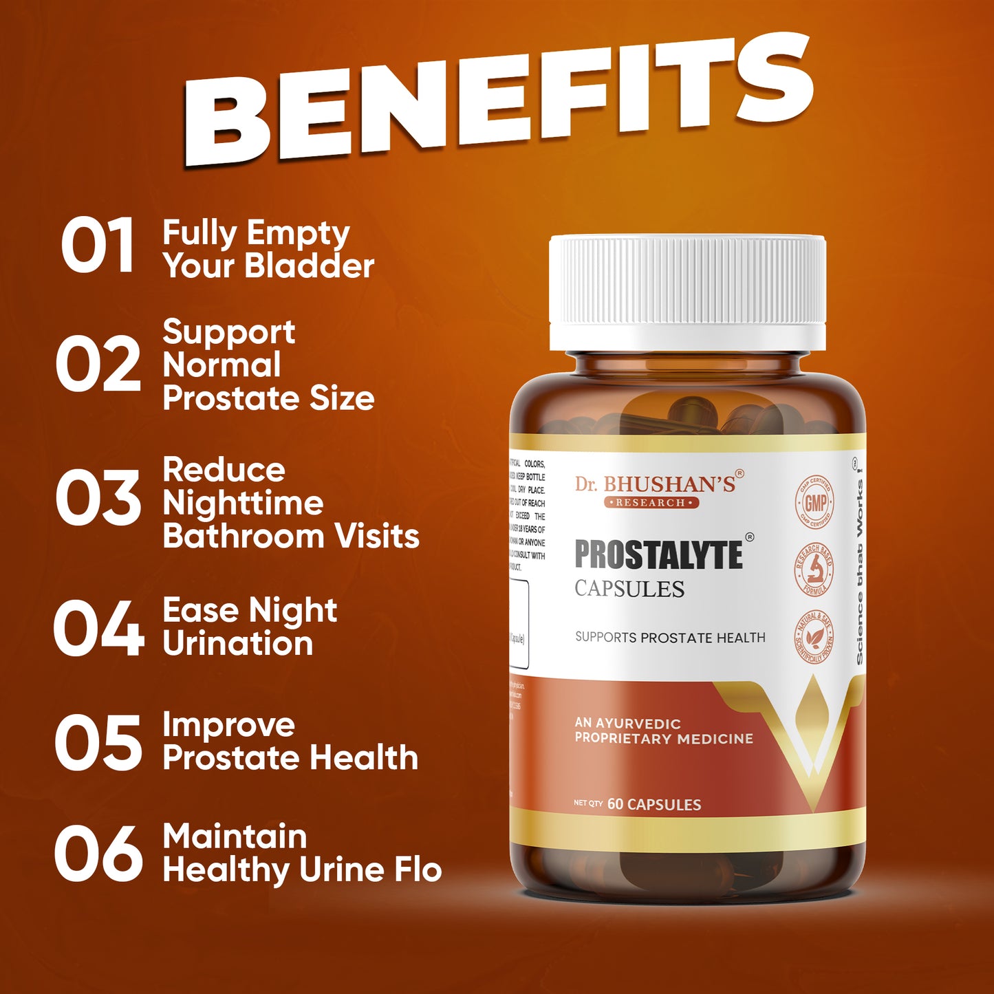Prostalyte Capsules for Prostate - 60 Capsules