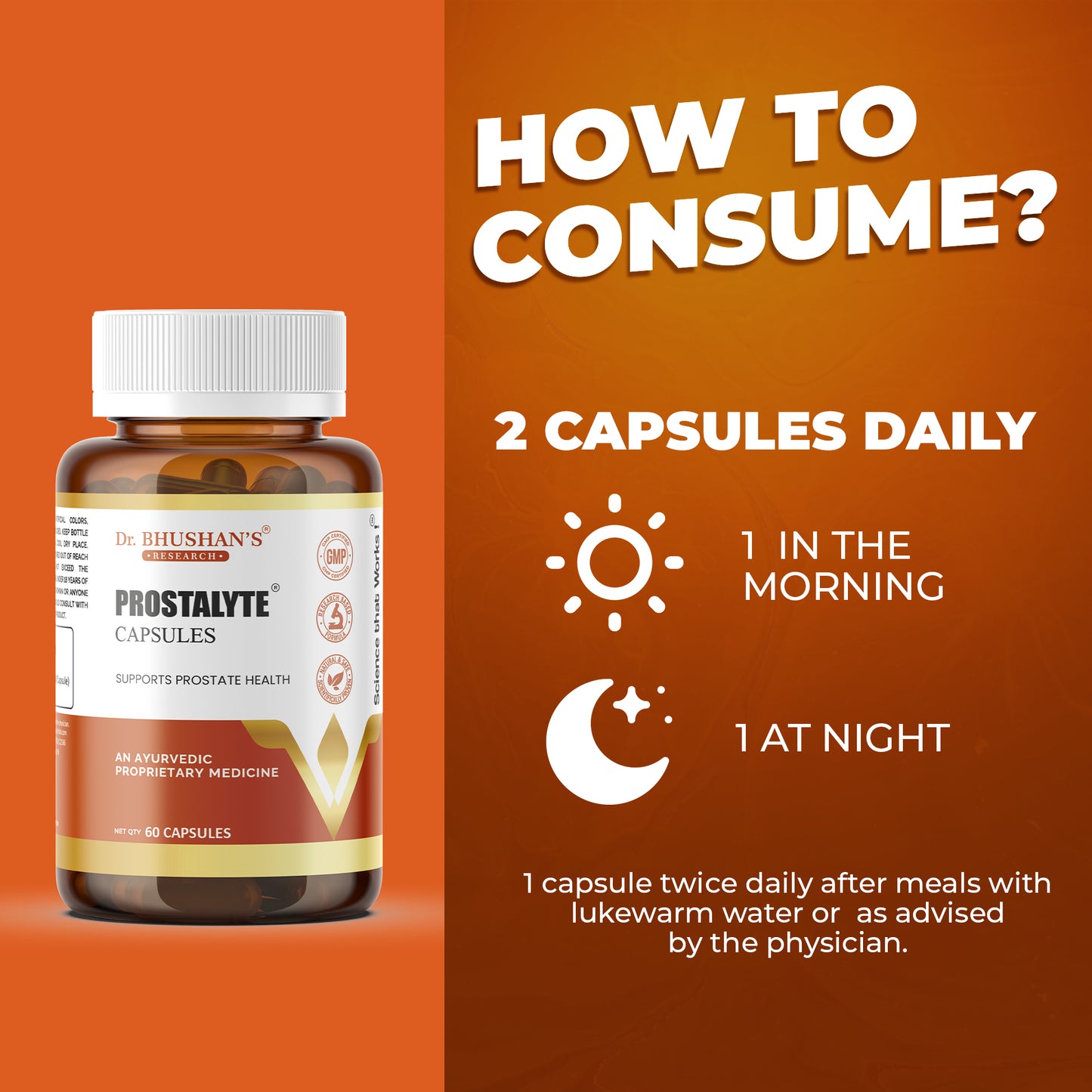 Prostalyte Capsules for Prostate - 60 Capsules