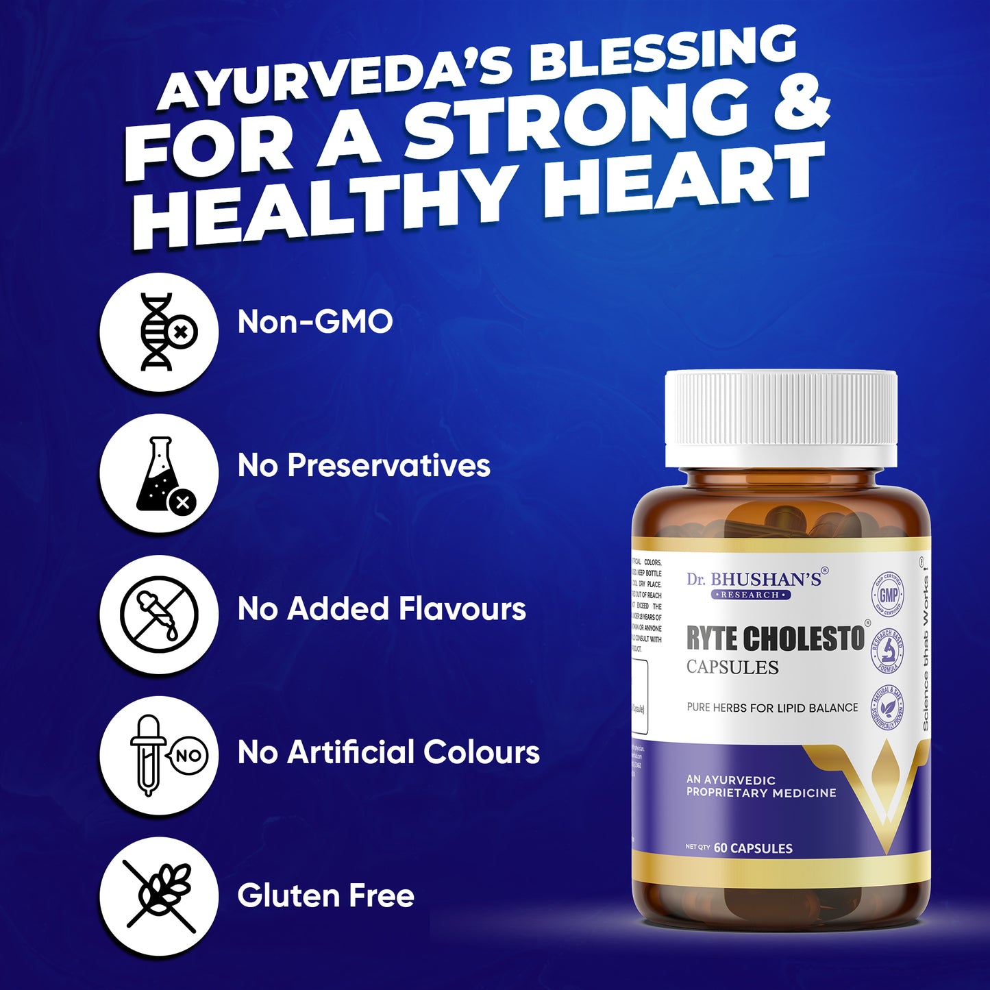 Ryte Cholesto Capsules for Cholesterol Control - 60 Capsules
