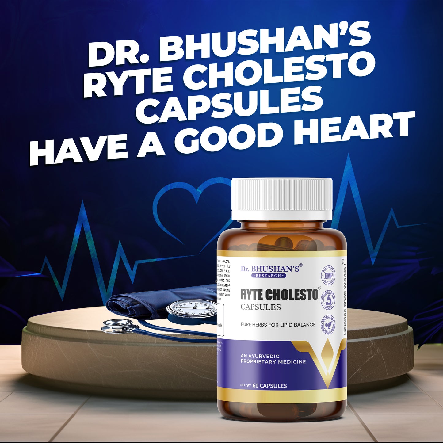 Ryte Cholesto Capsules for Cholesterol Control - 60 Capsules