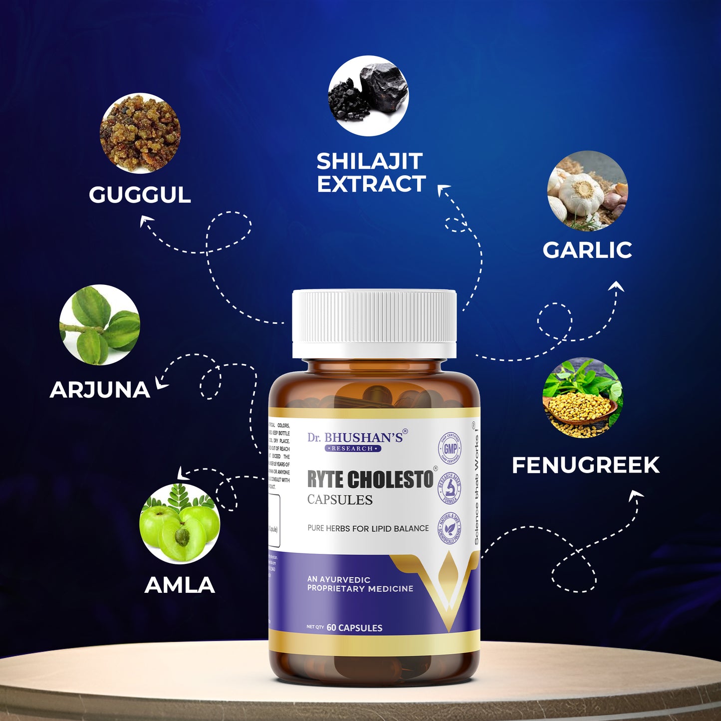 Ryte Cholesto Capsules for Cholesterol Control - 60 Capsules