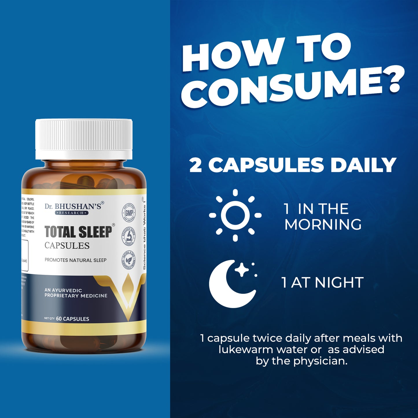 Total Sleep Capsules for Insomnia - 60 Capsules