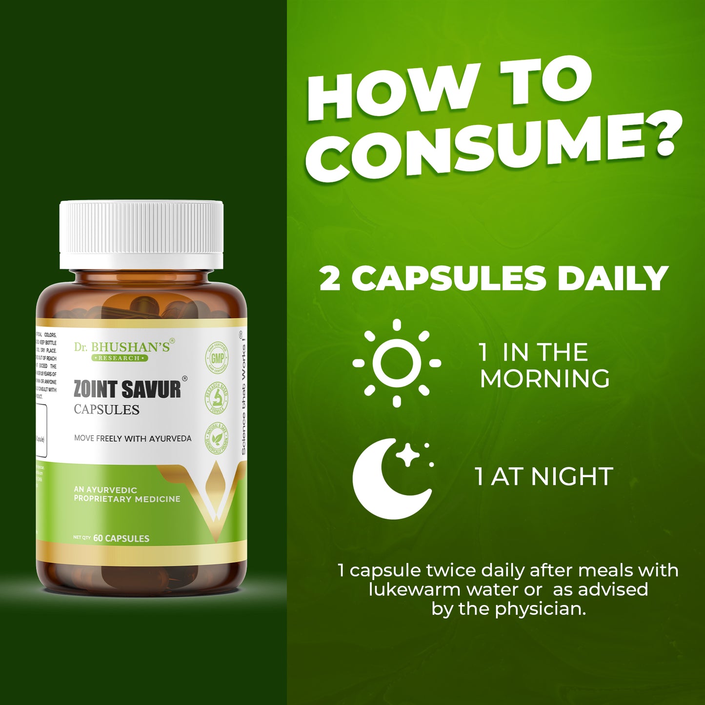 Zoint Savur Capsules for Joint Pain - 60 Capsules