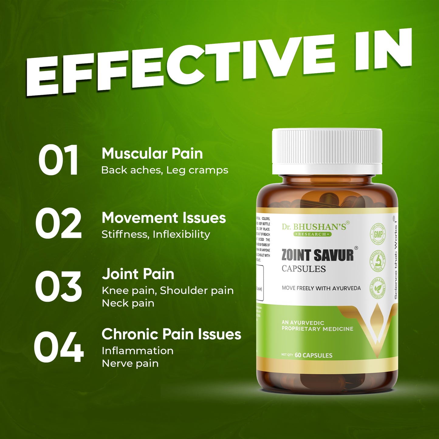 Zoint Savur Capsules for Joint Pain - 60 Capsules
