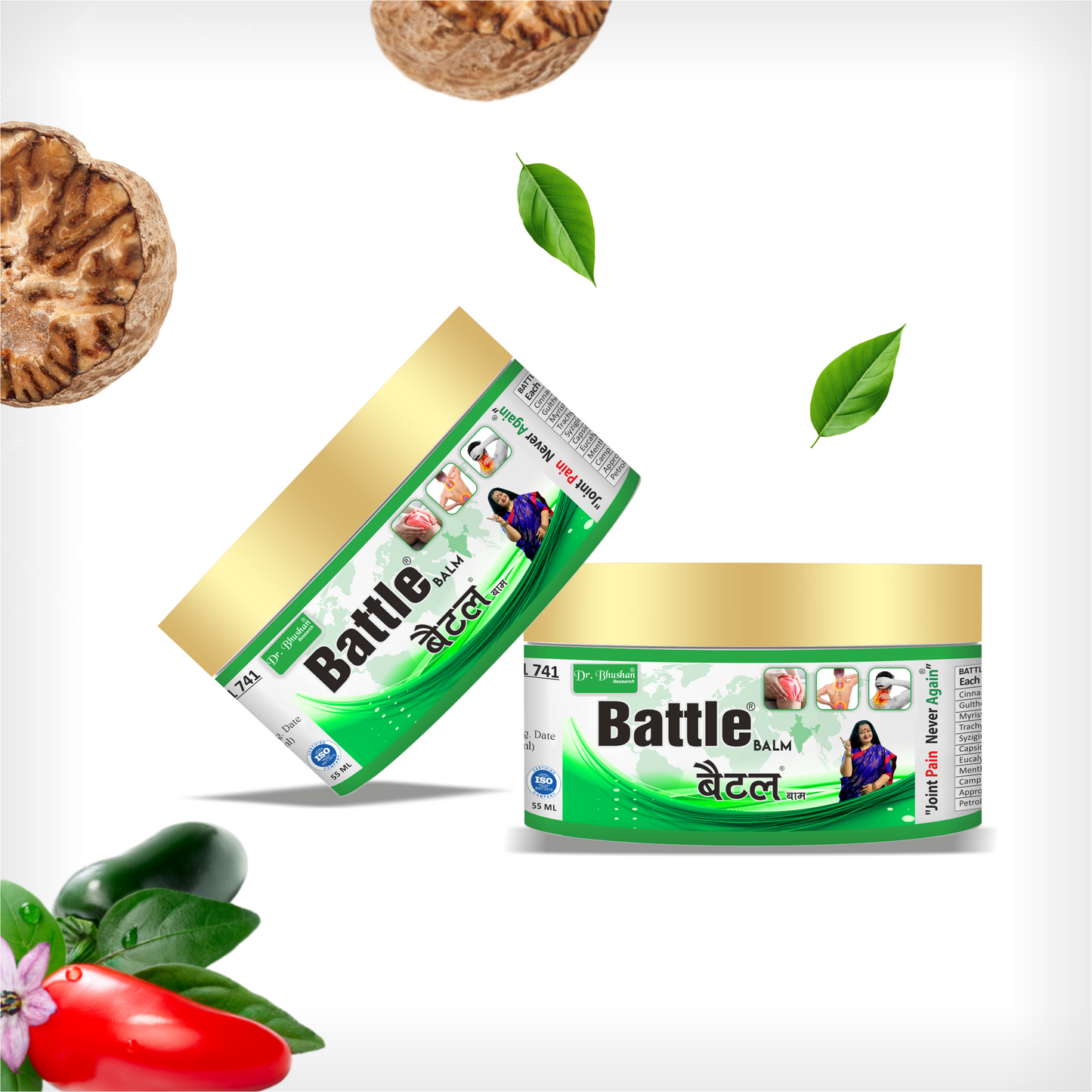 Battle Balm for Joint Pains (Knee Pain, Shoulder Pain, Back Pain) - 55 ML Pack