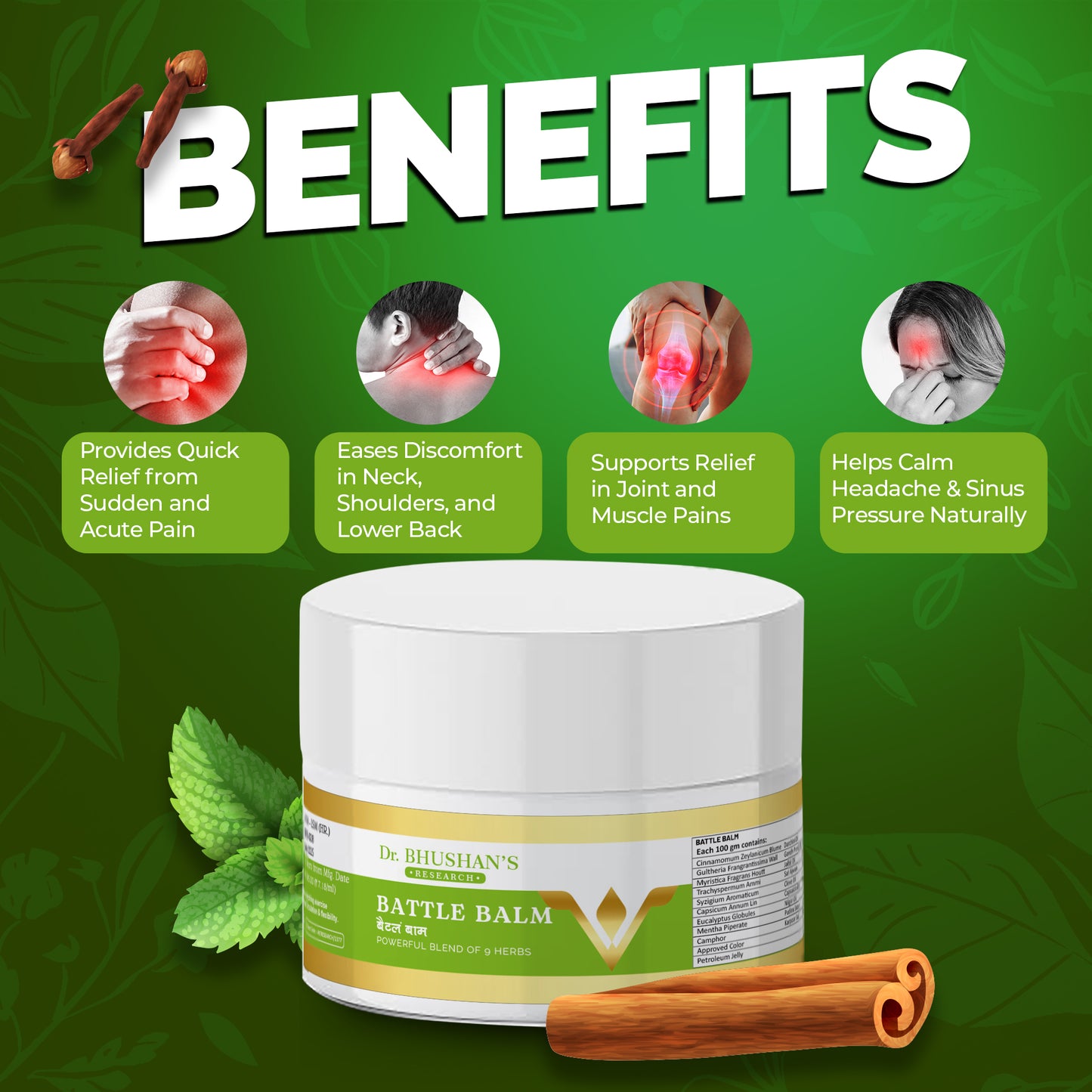Battle Balm for Joint Pain - 55 ML
