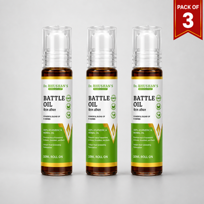 Battle Oil Roll on Bottle | Pack of 3 | Rs. 65 each | Total Rs. 195 | For Joint Pain