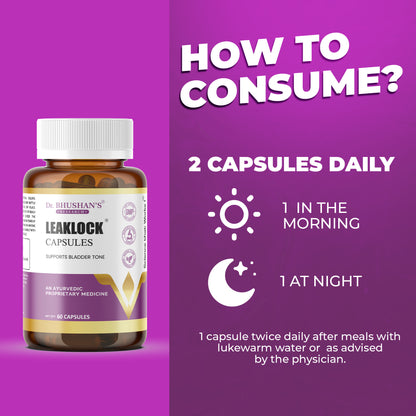 Leaklock Capsules for Bladder Control - 60 Capsules