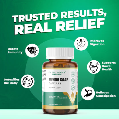 Mehda Saaf Capsules for Constipation & Digestion - 30 Capsules