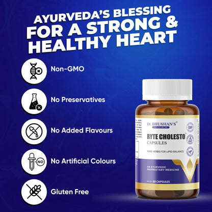 Ryte Cholesto Capsules for Cholesterol Control - 60 Capsules