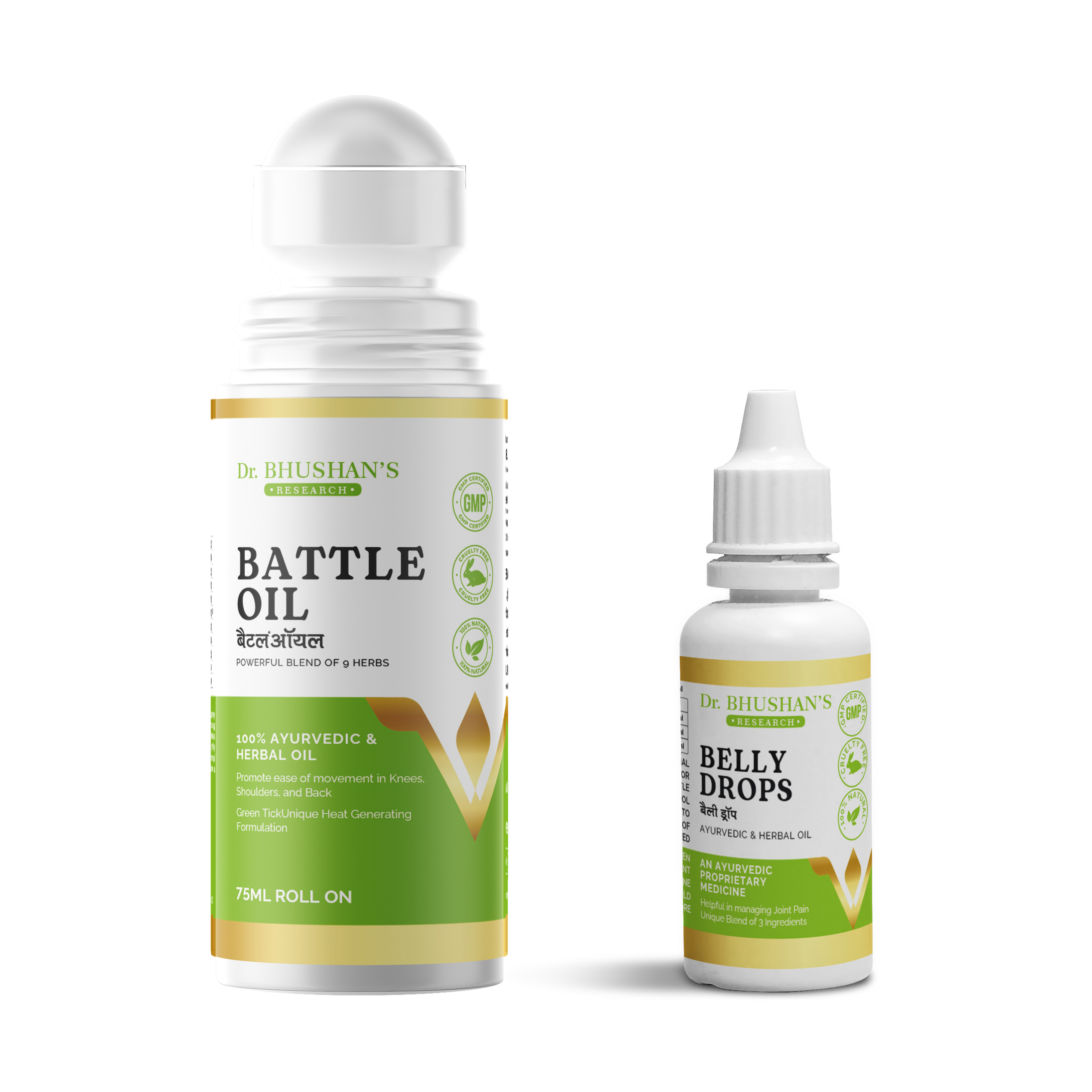 Battle Oil Duo Kit (Battle Oil + Belly Drops) for Joint Pain