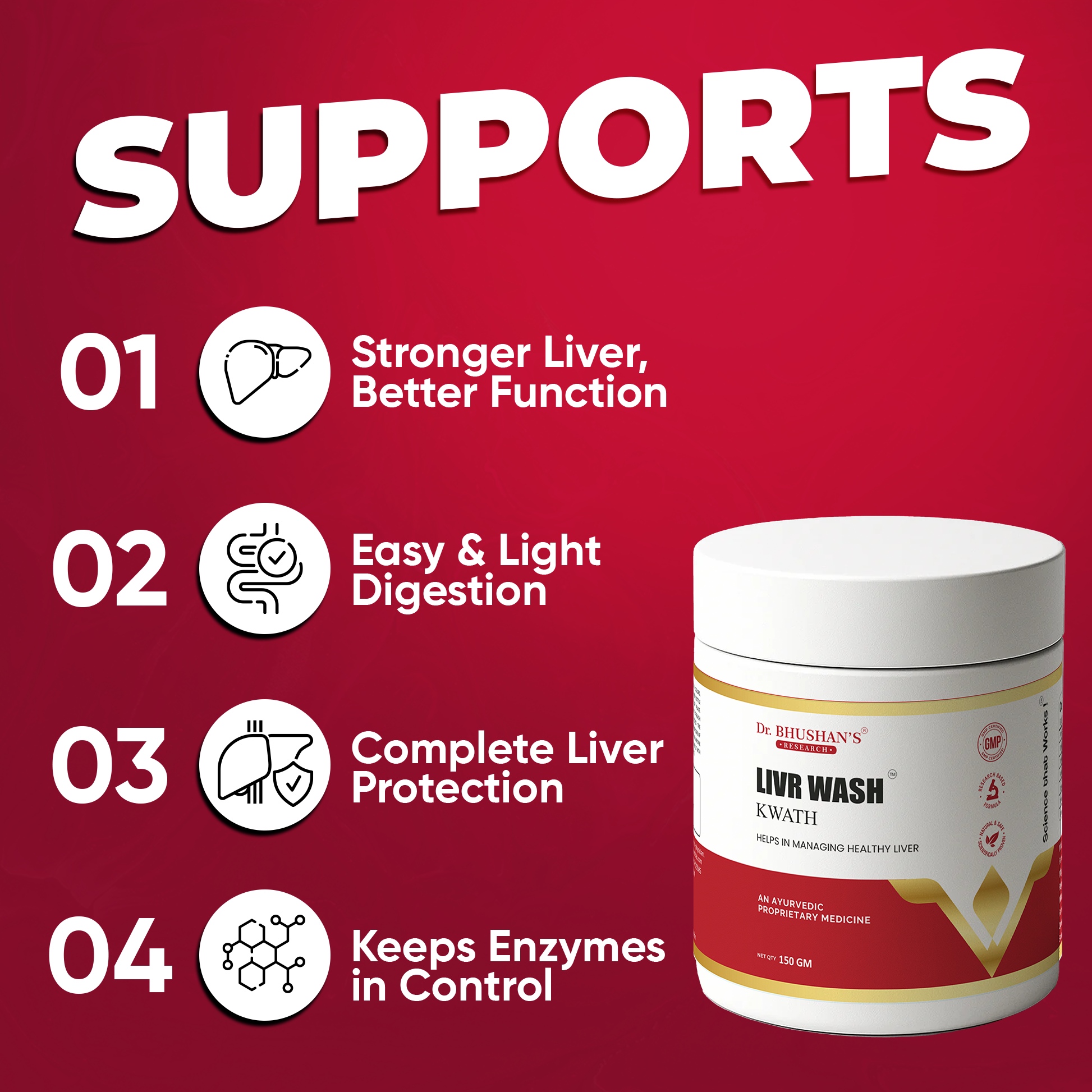 Livr Wash Kwath for Fatty Liver - 150 GM