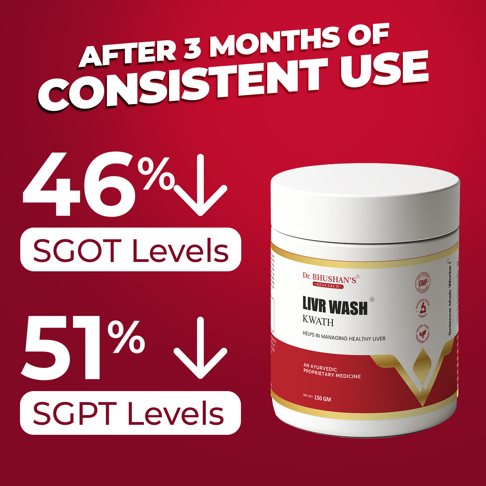 Livr Wash Kwath for Fatty Liver - 150 GM