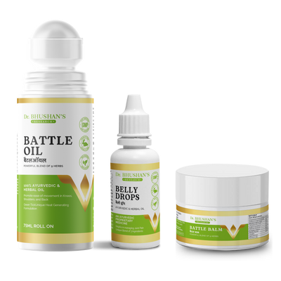 Battle Oil Trio Kit (Battle Oil+Battle Balm+Belly Drops) for Joint Pains